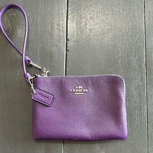 Coach purple wristlet